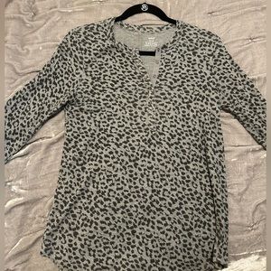 Aerie Leopard Long Sleeve Top